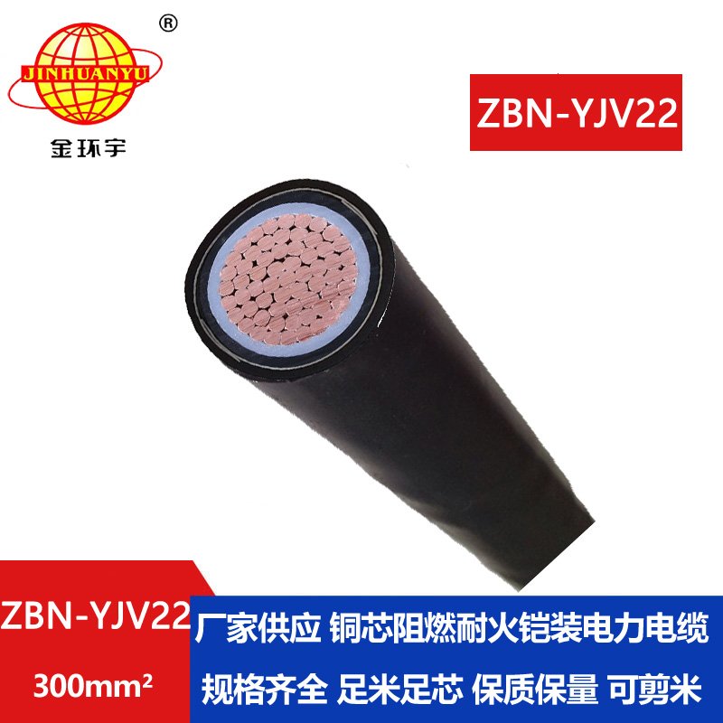 金環(huán)宇電線電纜 b級阻燃耐火電纜ZBN-YJV22-300平方y(tǒng)jv22銅芯電纜