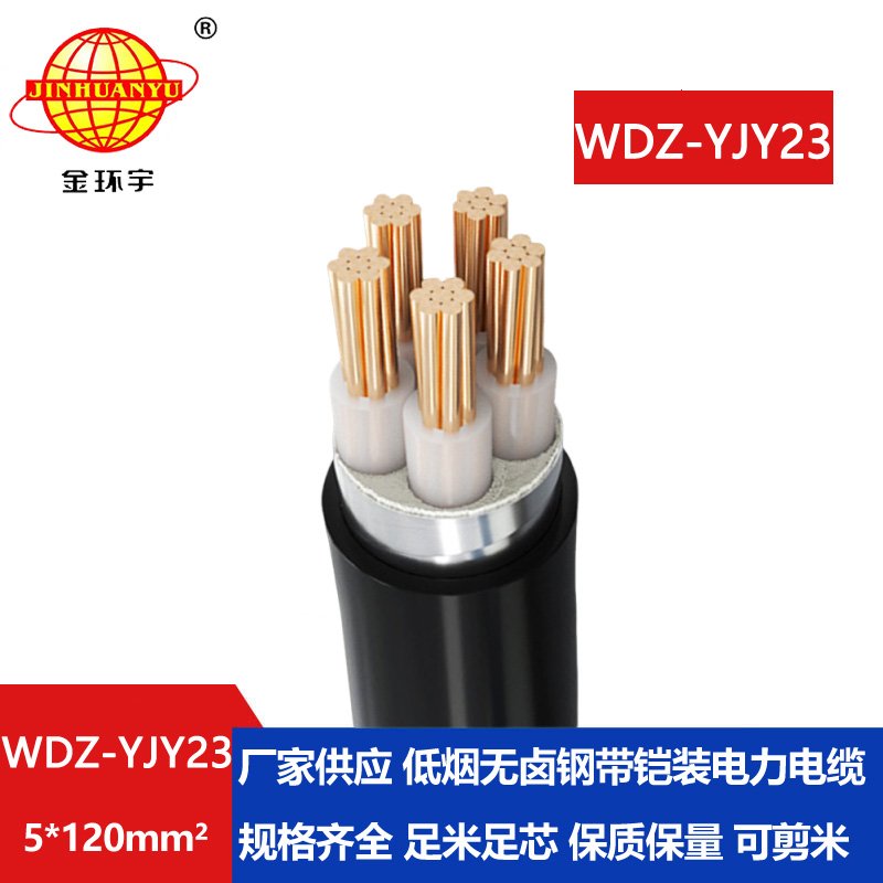 金環(huán)宇電線電纜 低煙無鹵電纜WDZ-YJY23-5x120平方 鎧裝電力電纜